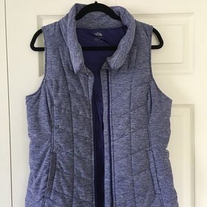 North Face Puffer Vest Purple Heather